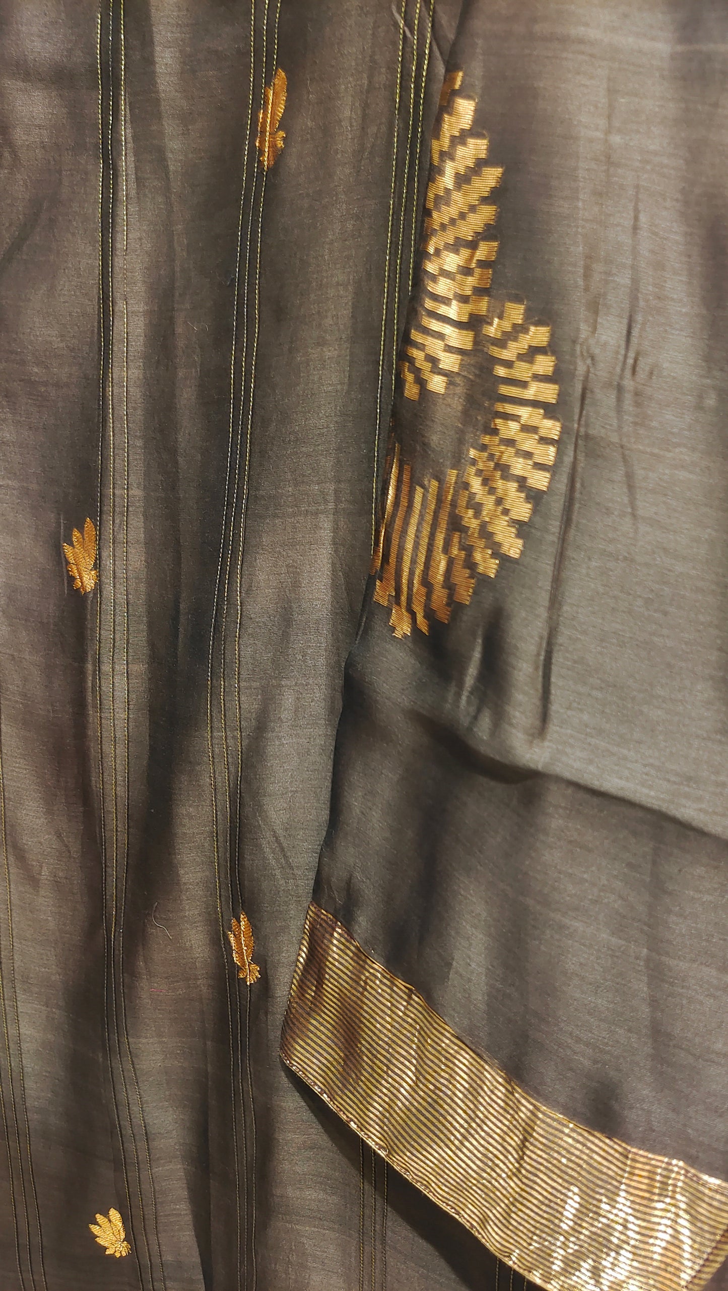 Semi Stitched Chanderi Formal Suitset