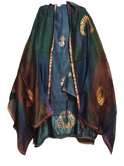 Semi Stitched Formal Chanderi Suitset