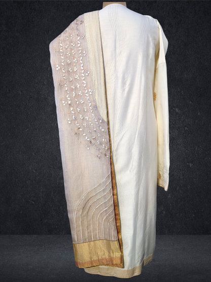 Semi Stitched Formal chanderi Suitset
