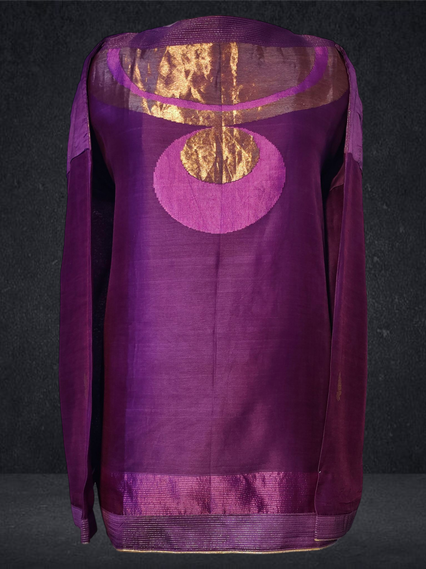 Semi Stitched Chanderi Zariwoven Short Tunic VISHAL KAPUR STUDIO
