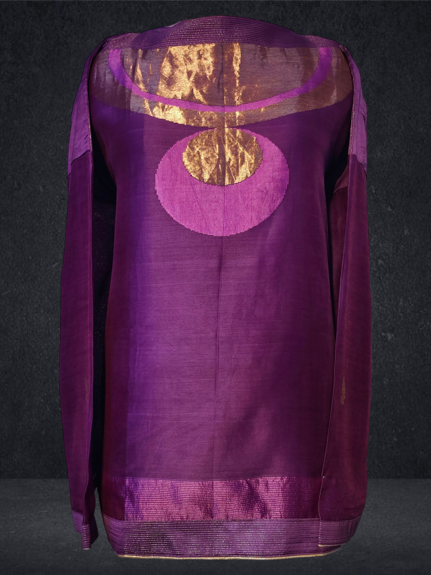 Semi Stitched Chanderi Zariwoven Short Tunic VISHAL KAPUR STUDIO