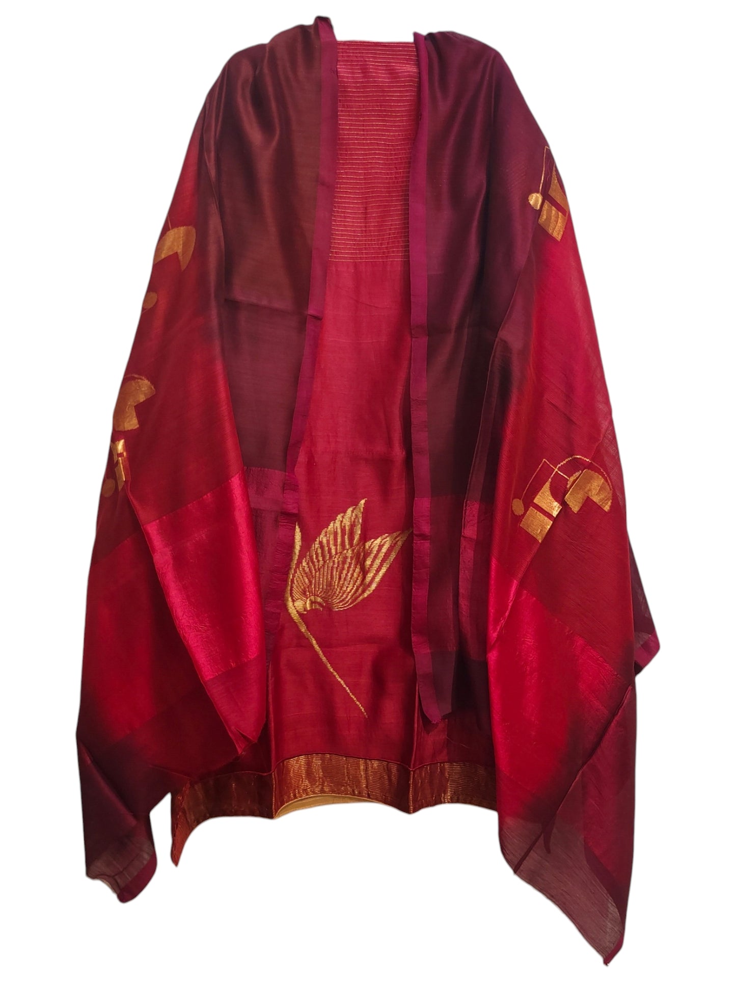 Semi Stitched Chanderi Formal Suitset