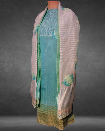 Semi Stitched Formal Chanderi suitset