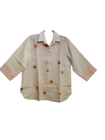 Beige shirt on a white background