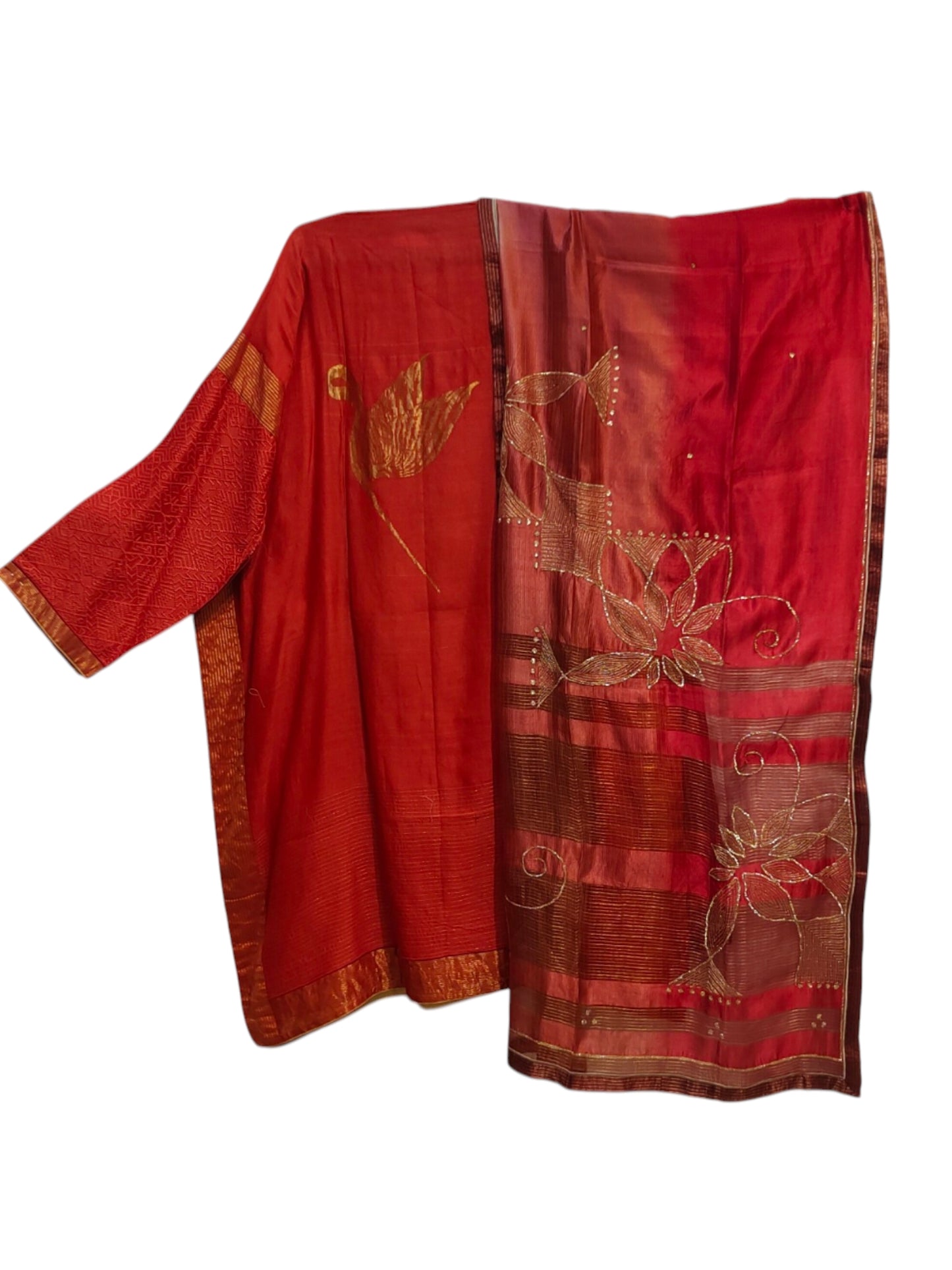 Semi Stitched Chanderi Formal Suitset