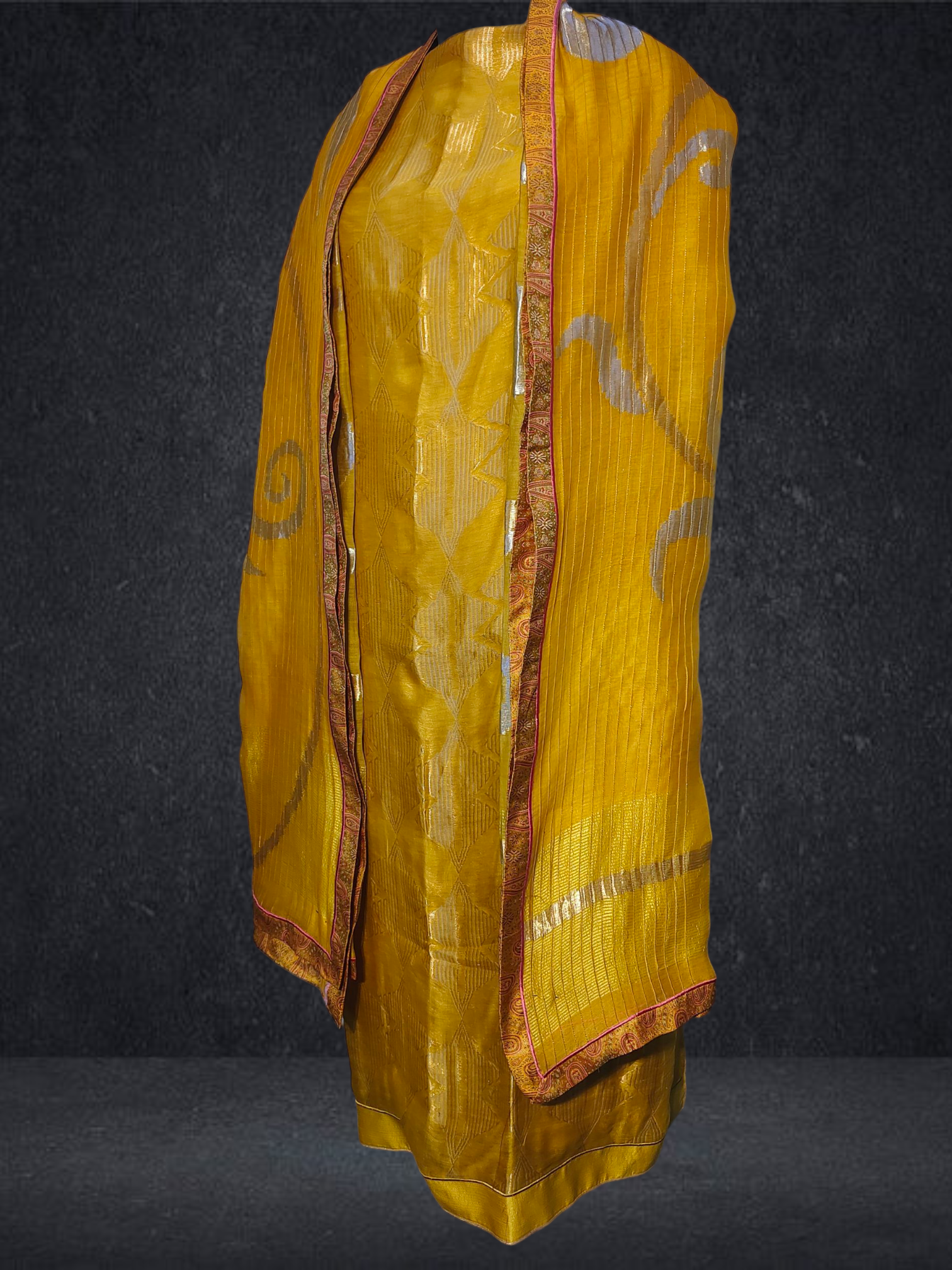 Semi Stitched Formal chanderi Suitset VISHAL KAPUR