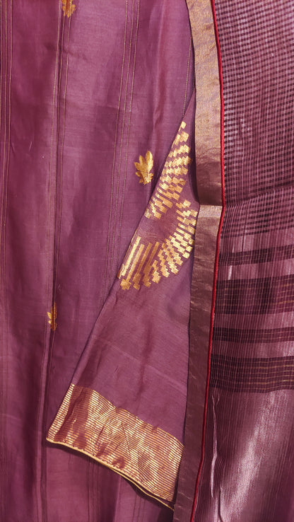 Semi Stitched Chanderi Formal Suitset