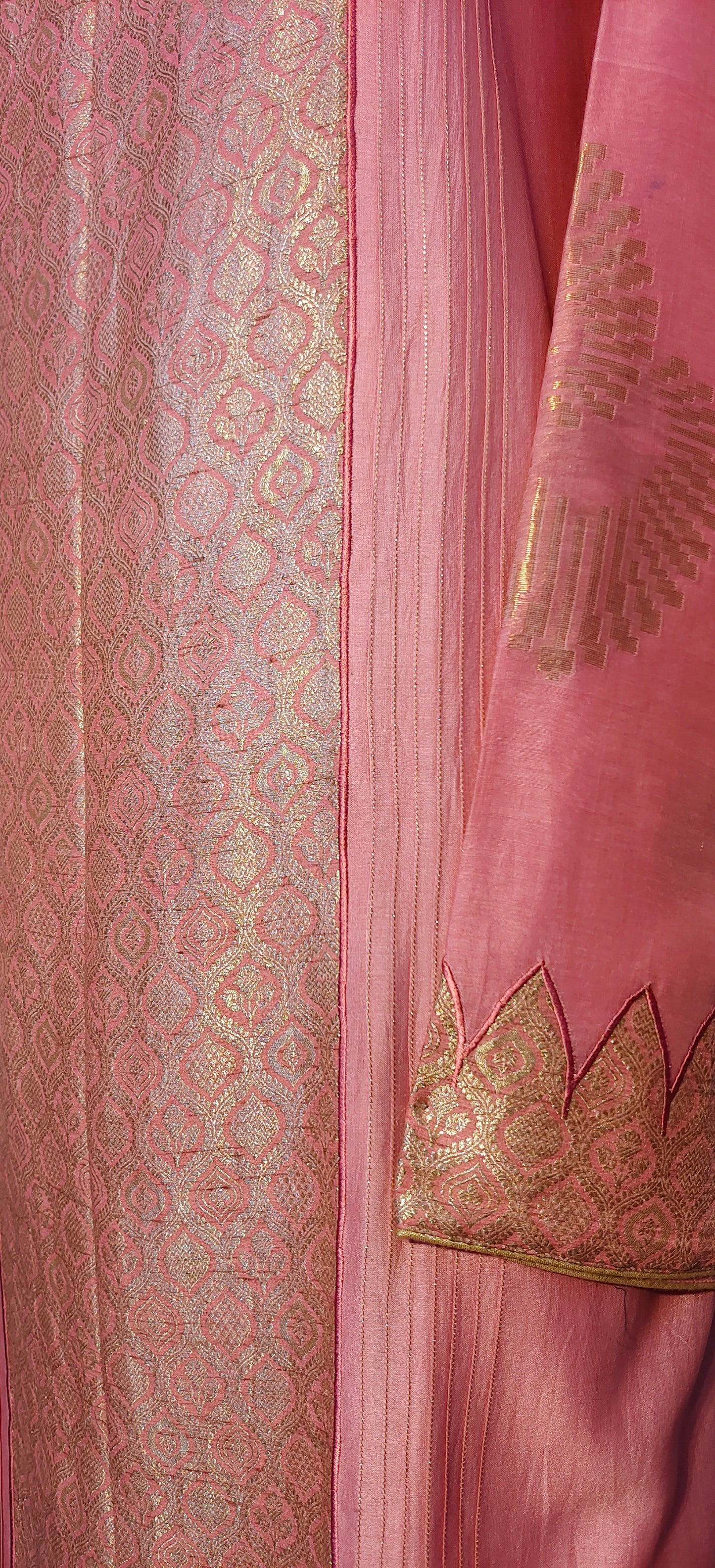 Semi Stitched Formal chanderi Kurta