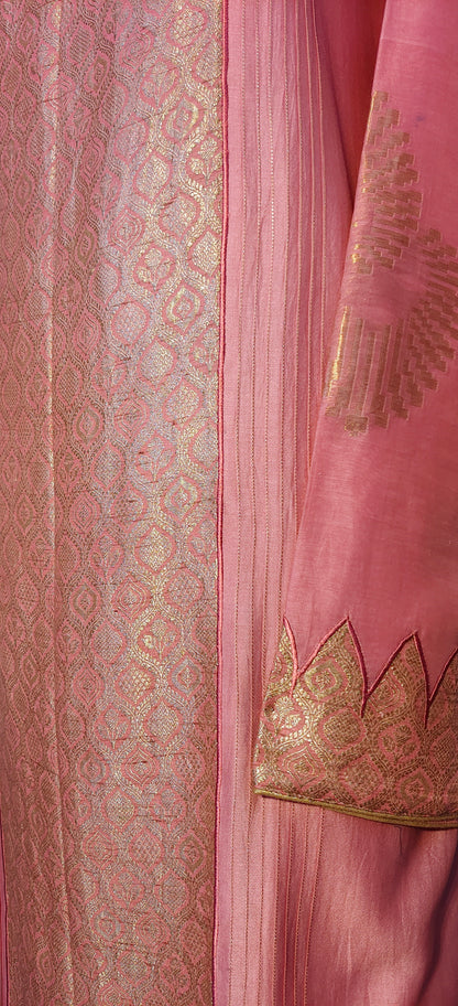 Semi Stitched Formal chanderi Kurta