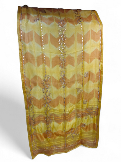 Semi Stitched Formal chanderi Suitset