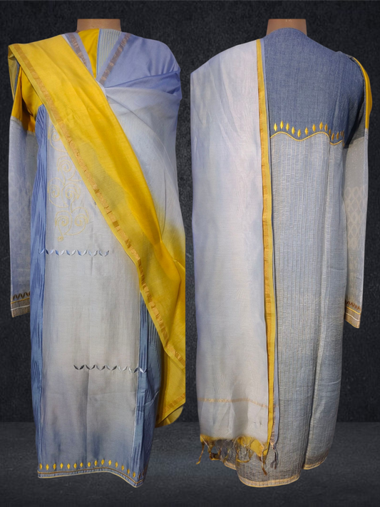 Semi Stitched Formal chanderi Suitset VISHAL KAPUR