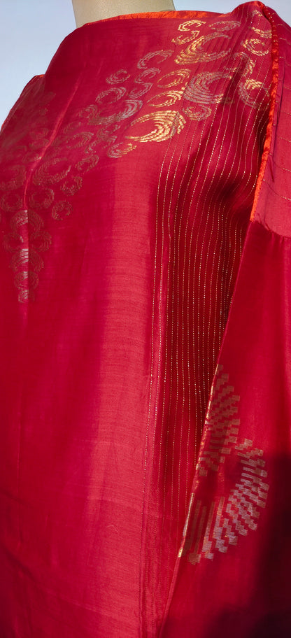 Semi Stitched Formal chanderi Suitset