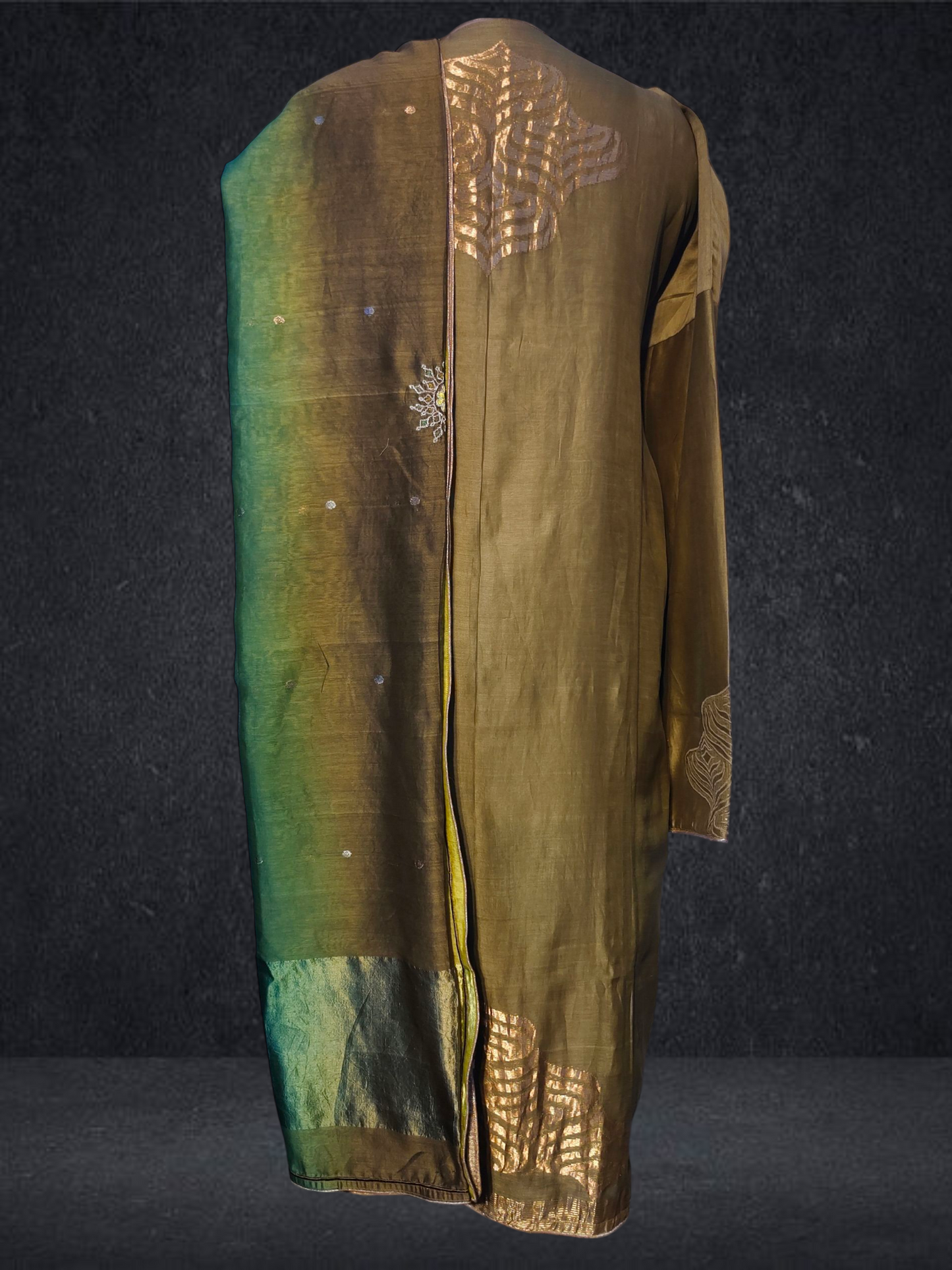 Semi Stitched Formal chanderi Suitset