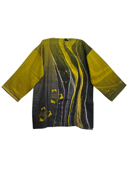 Semistitched Chanderi Digital Printed Short Tunic