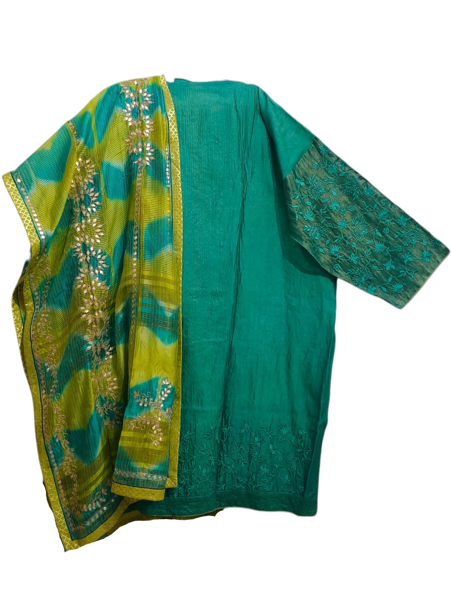 Semi Stitched Chanderi Formal Suitset