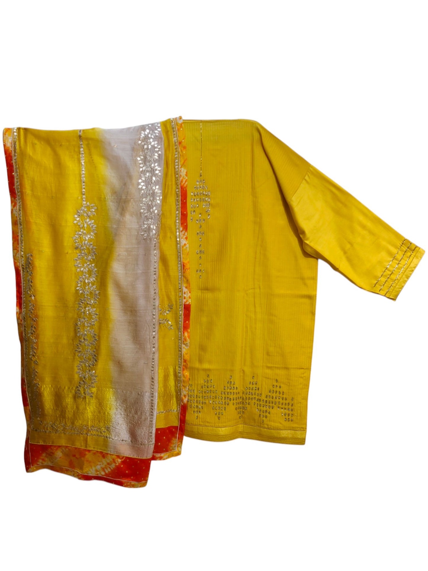Semi Stitched Chanderi Formal Suitset