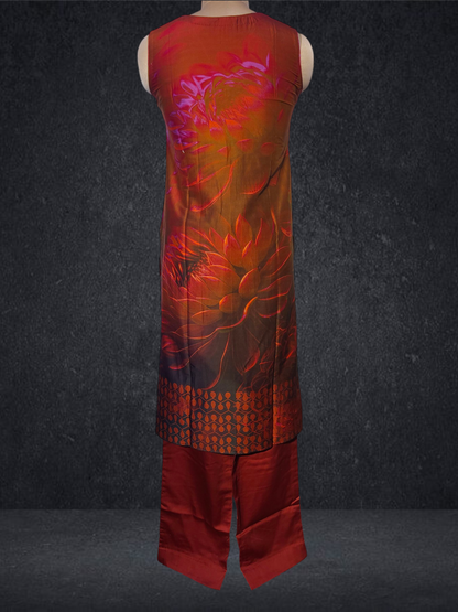 Stitched Chanderi Long Dress