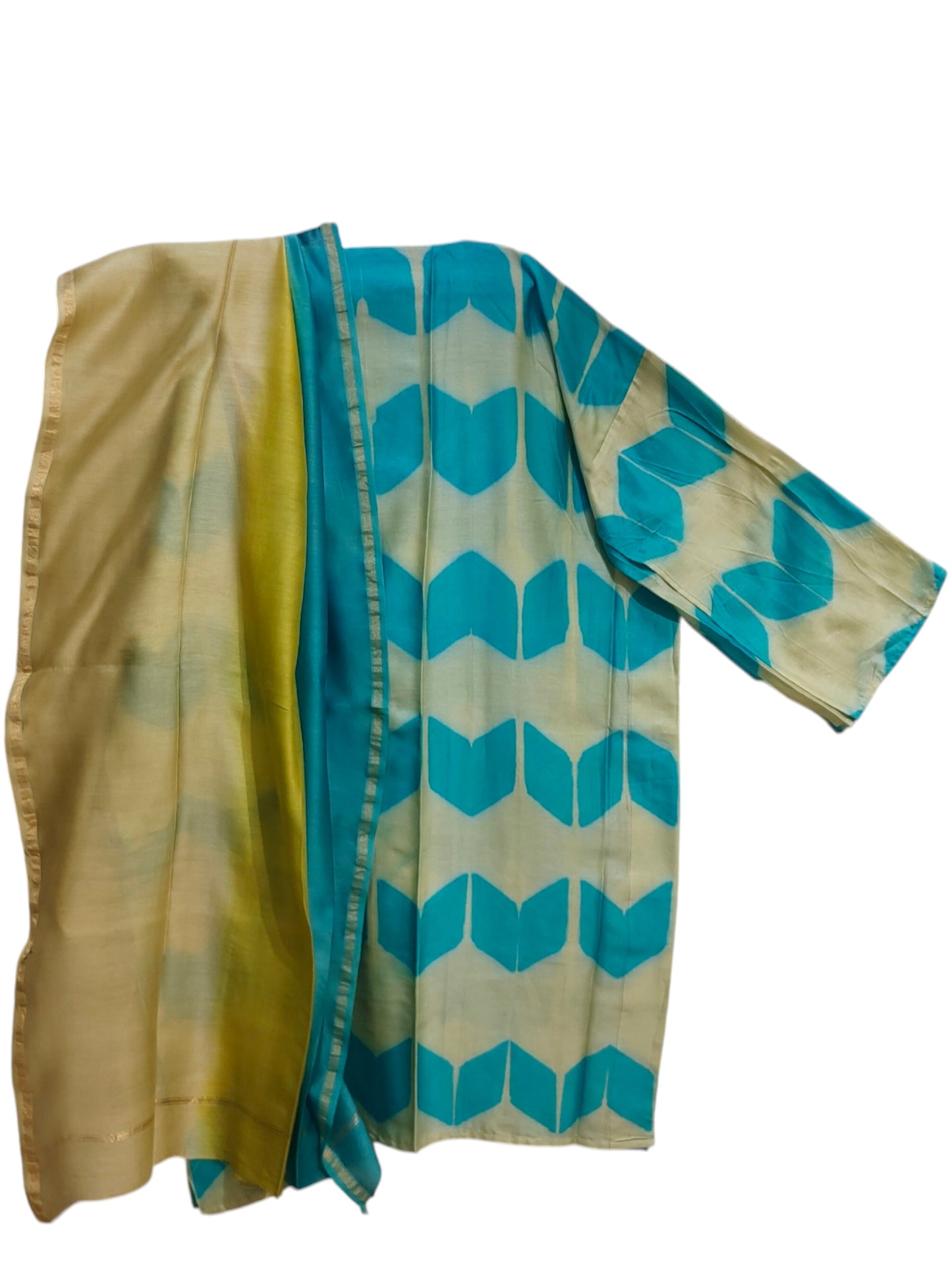 Semi Stitched Chanderi Casual suitset