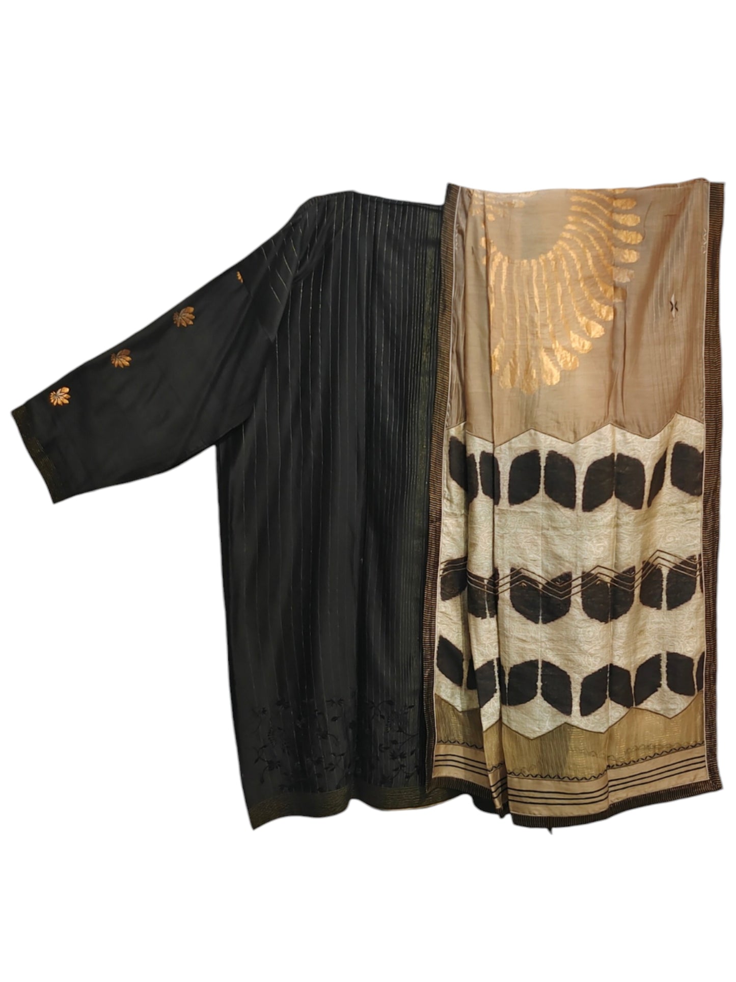 Semi Stitched Chanderi Formal Suitset