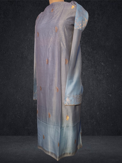 Semi Stitched Formal chanderi Suitset