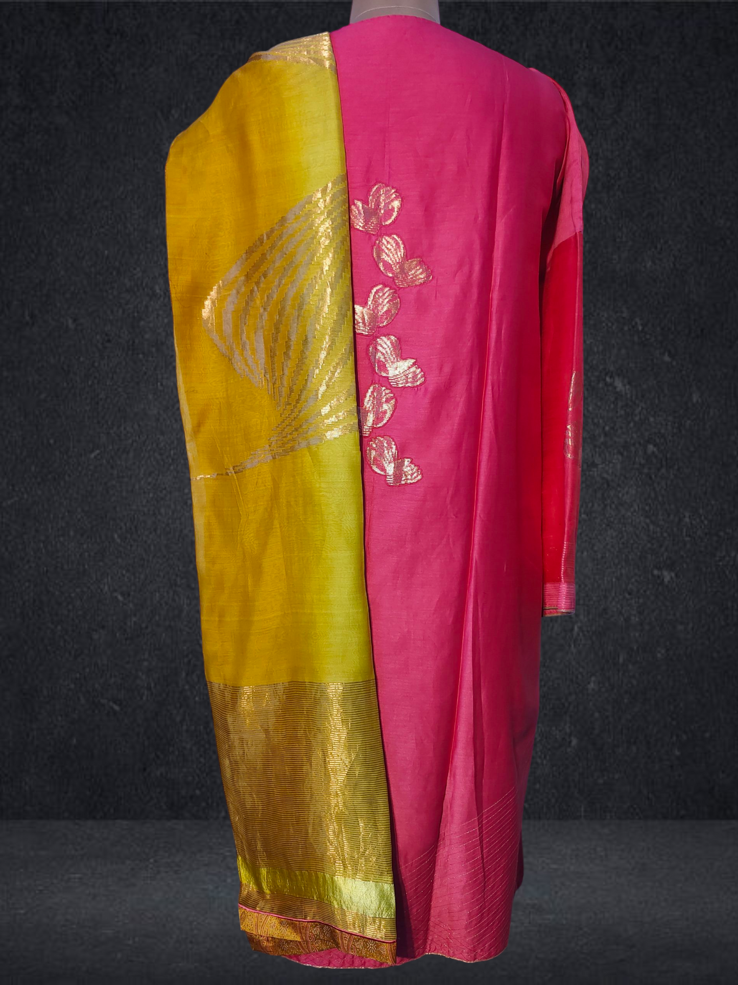 Semi Stitched Formal chanderi Suitset