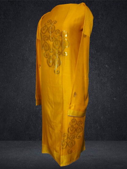 Semi Stitched Formal chanderi Suitset VISHAL KAPUR
