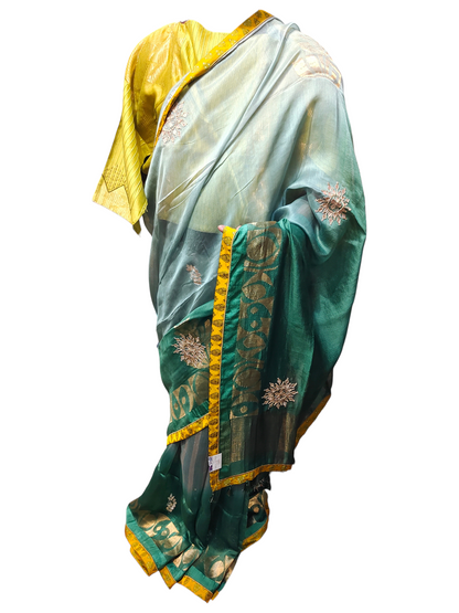 Formal Chanderi Zari Woven With Gota Saree