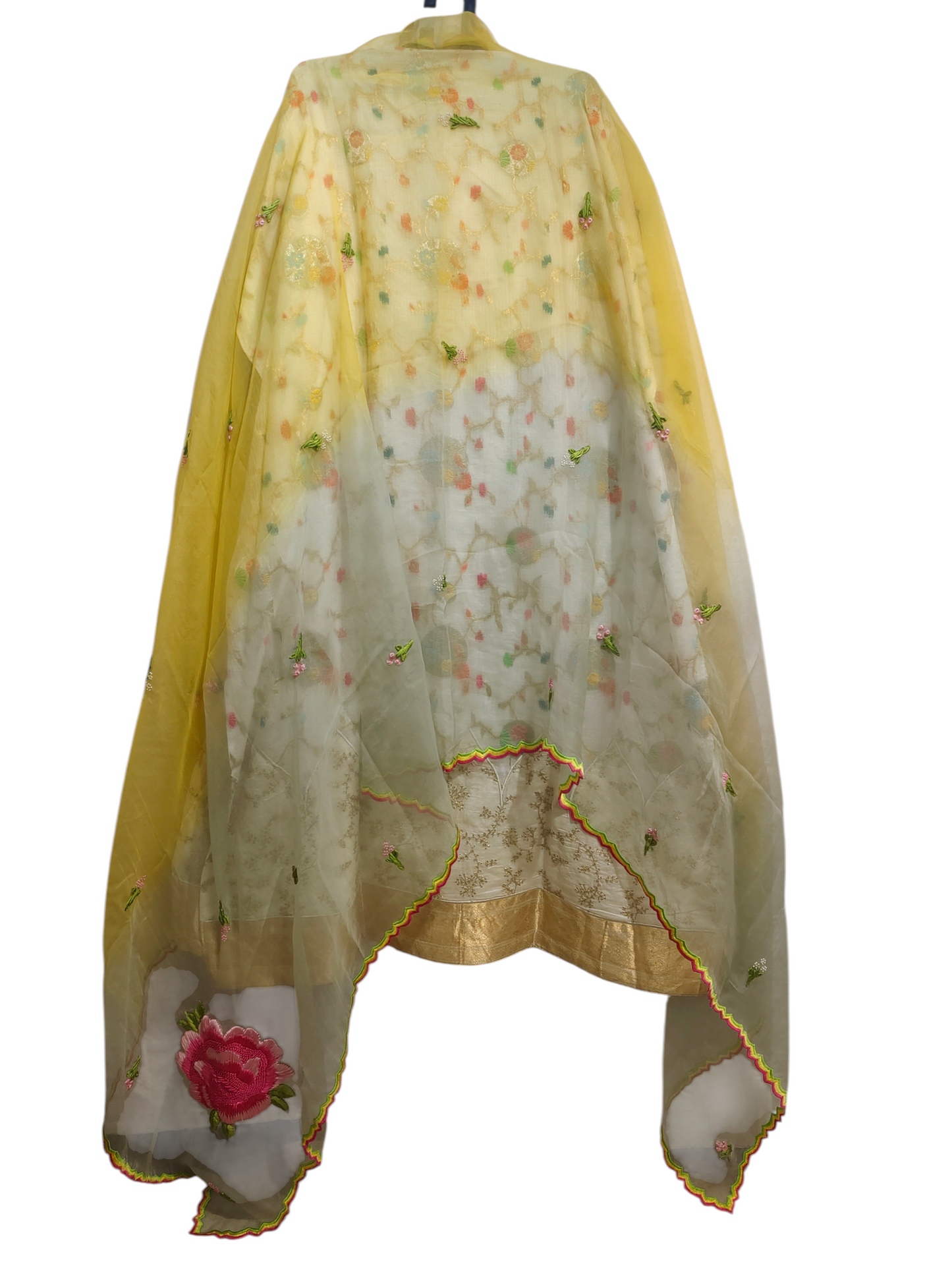 Semi Stitched Formal chanderi Suitset