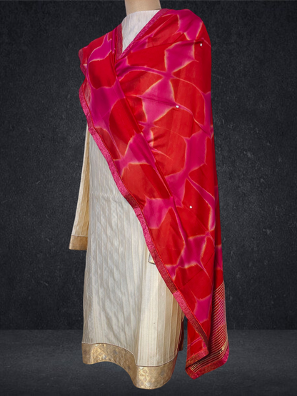 Semi Stitched Formal chanderi Suitset