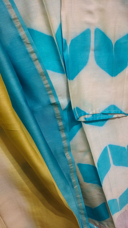 Semi Stitched Chanderi Casual suitset