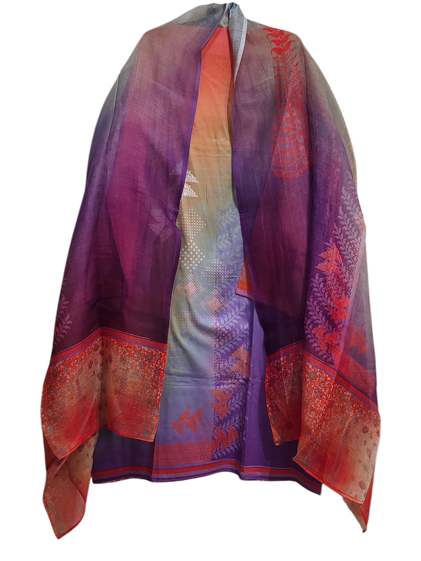 Semi Stitched Cotton Casual Suitset