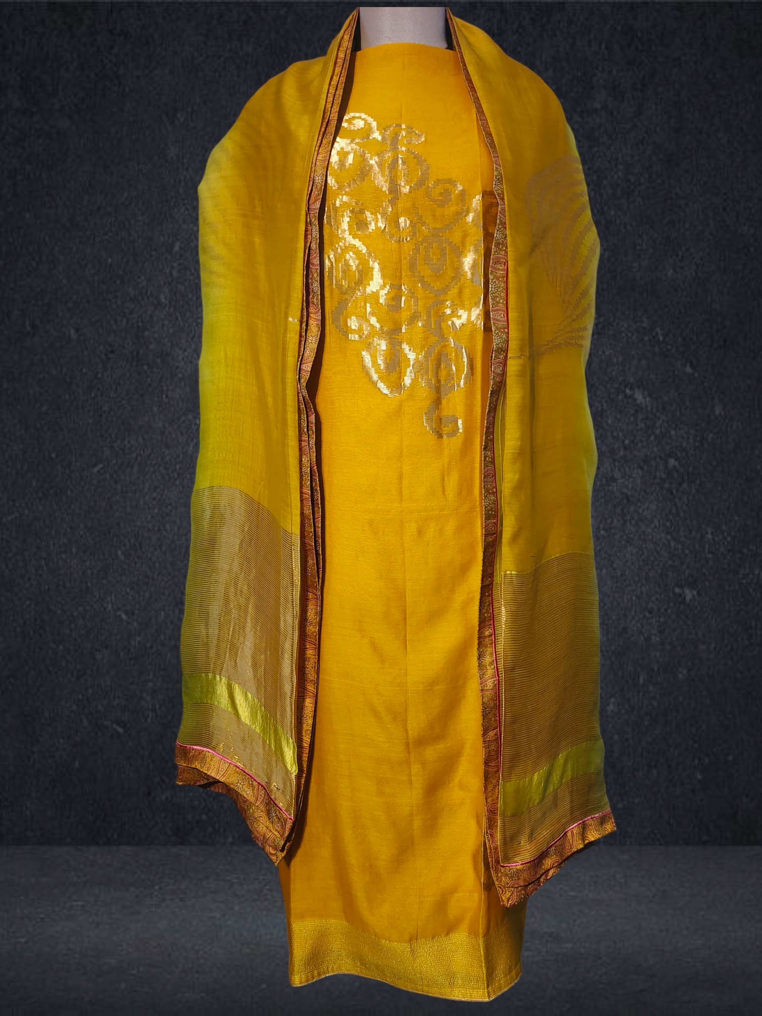 Semi Stitched Formal chanderi Suitset VISHAL KAPUR