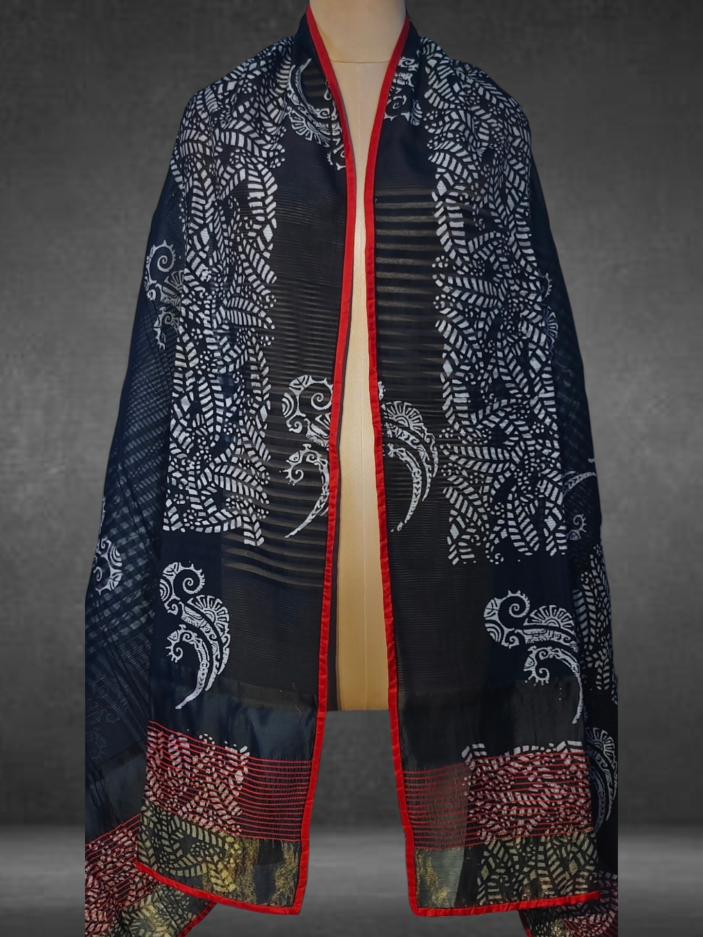 Chanderi Block Printed Dupatta