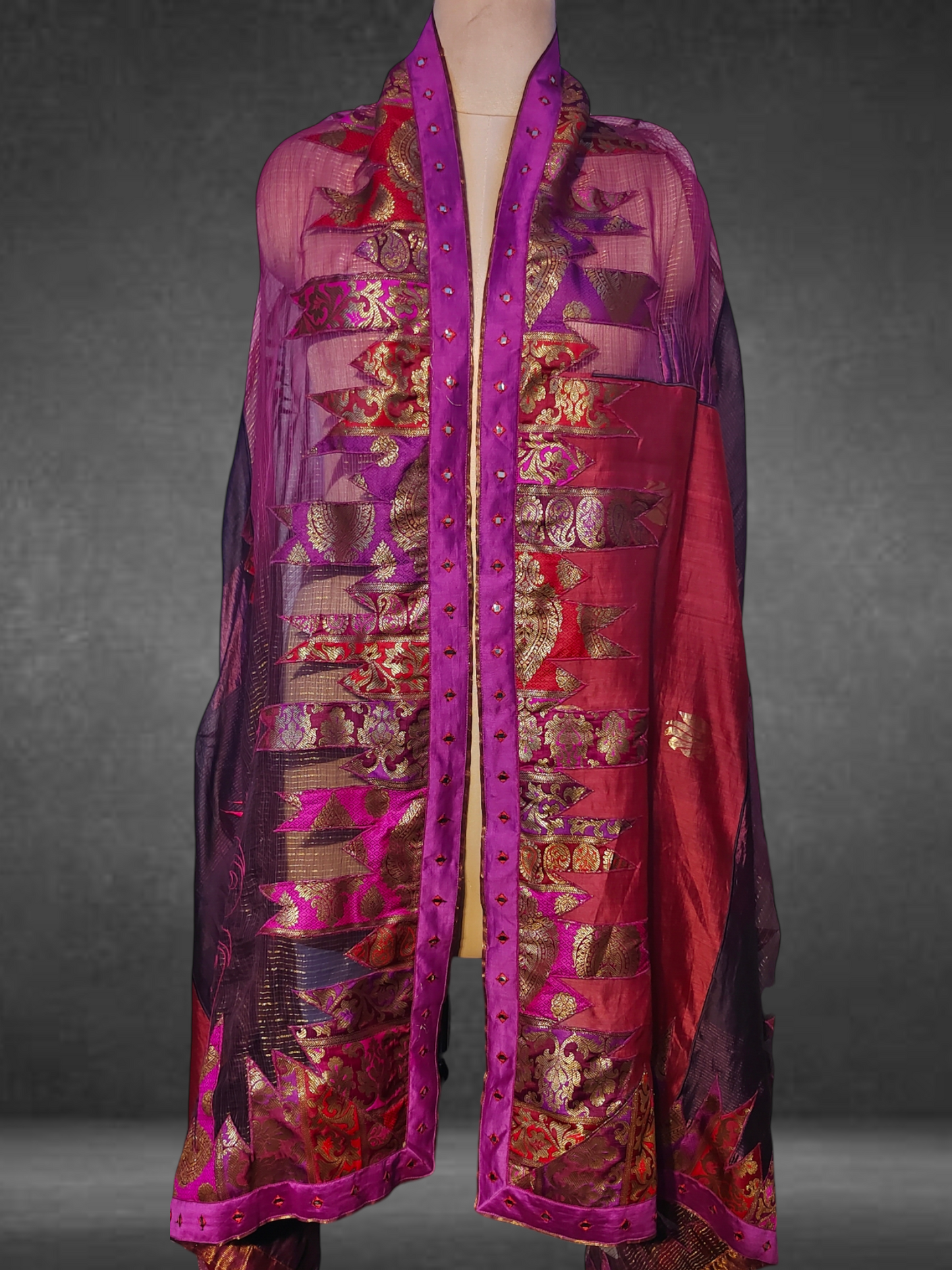 Chanderi Zari Woven Brocade Dupatta