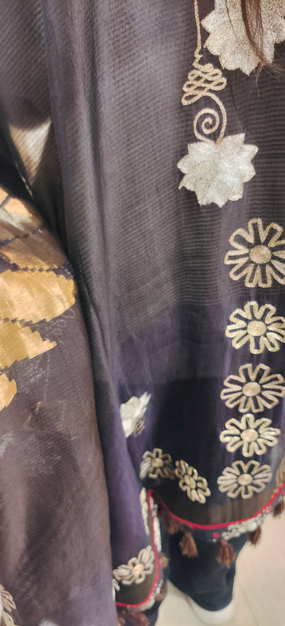 Formal Chanderi Silk Zari Woven With Dabka Saree