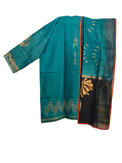 Semi Stitched Chanderi Formal Suitset