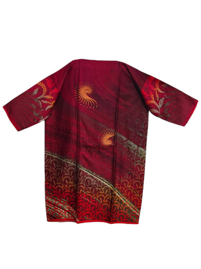 Semi Stitched Chanderi Casual Suitset