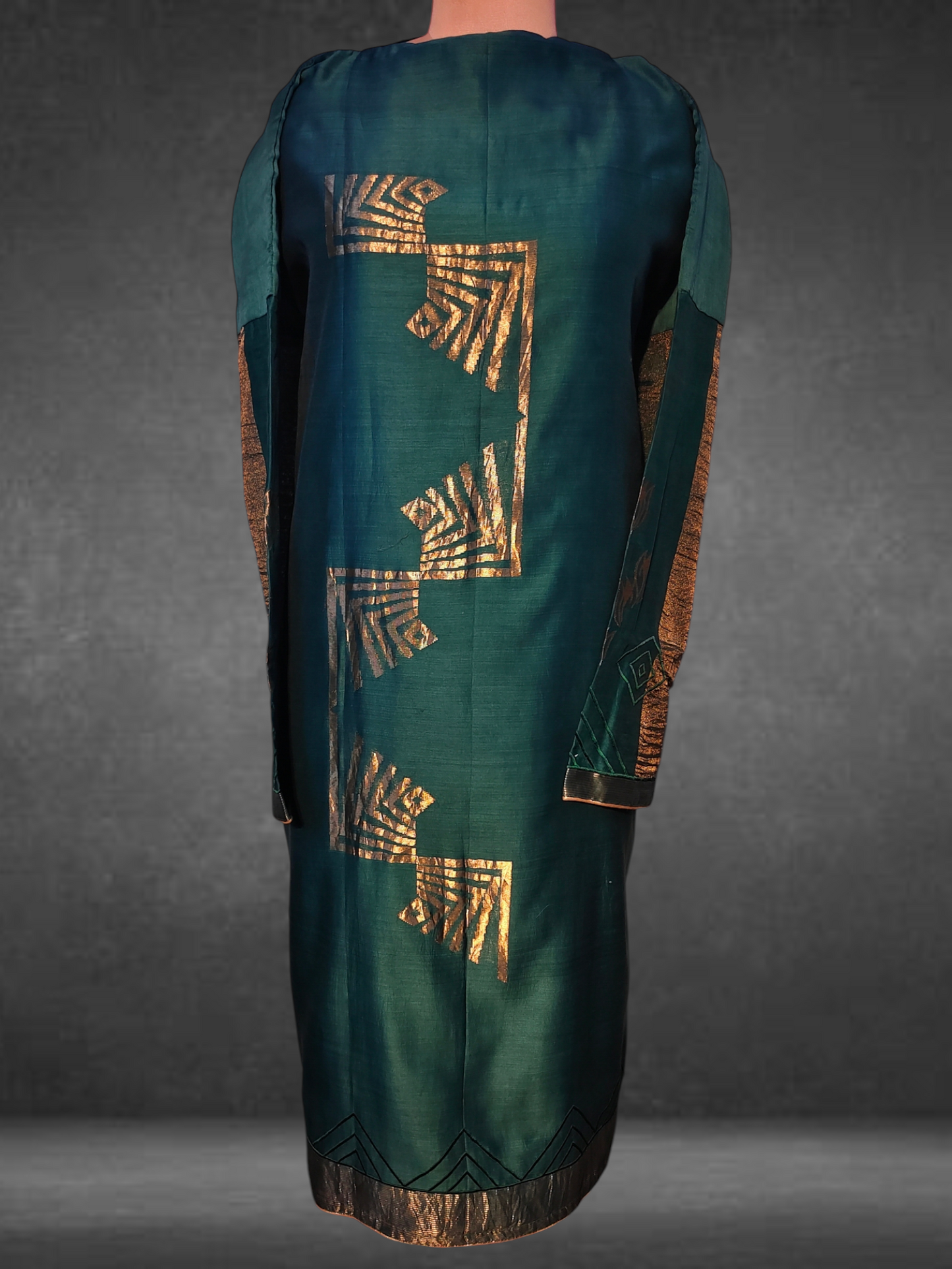 Semi Stitched Formal Chanderi kurta