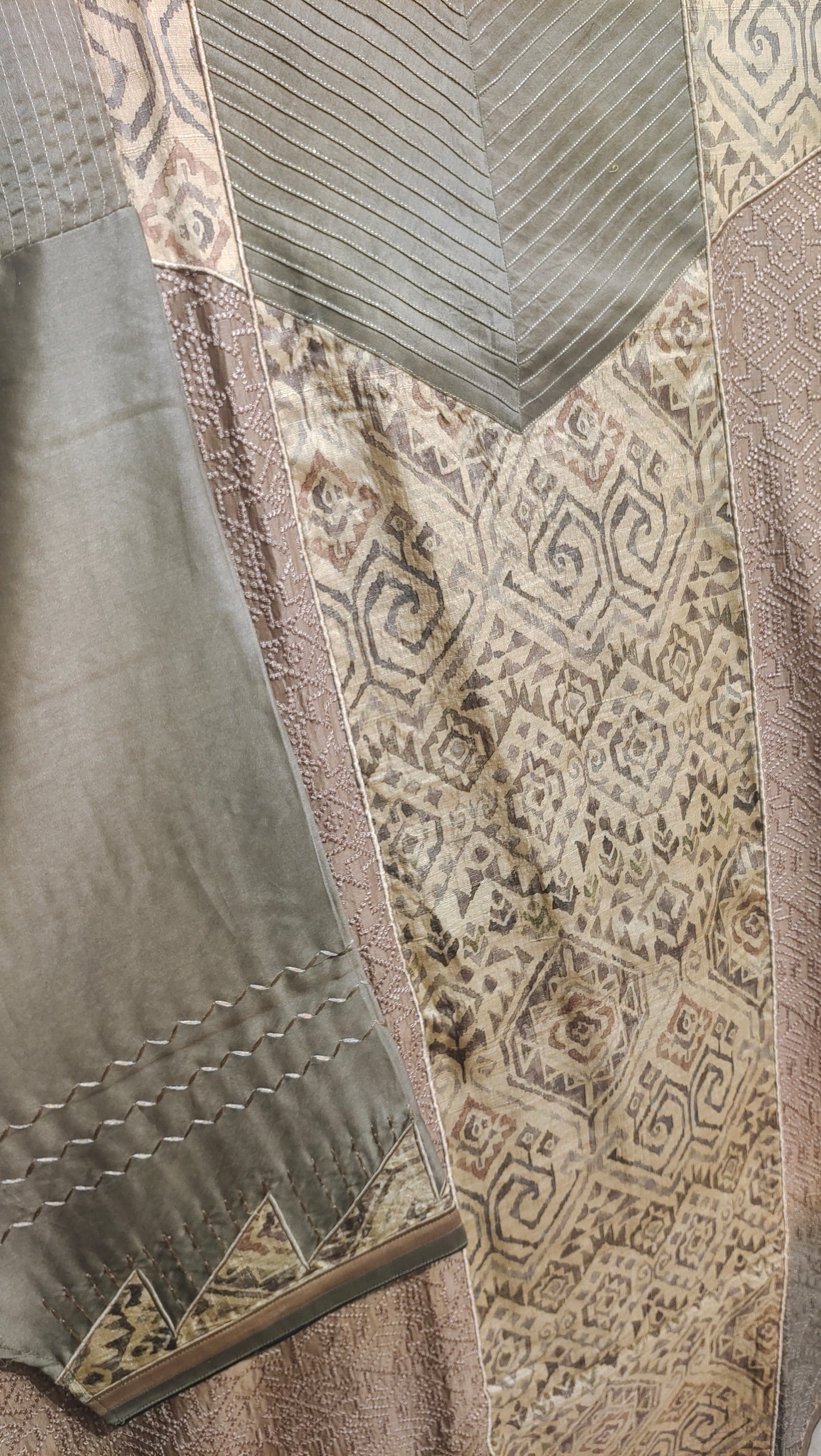 Semi Stitched Formal chanderi Suitset