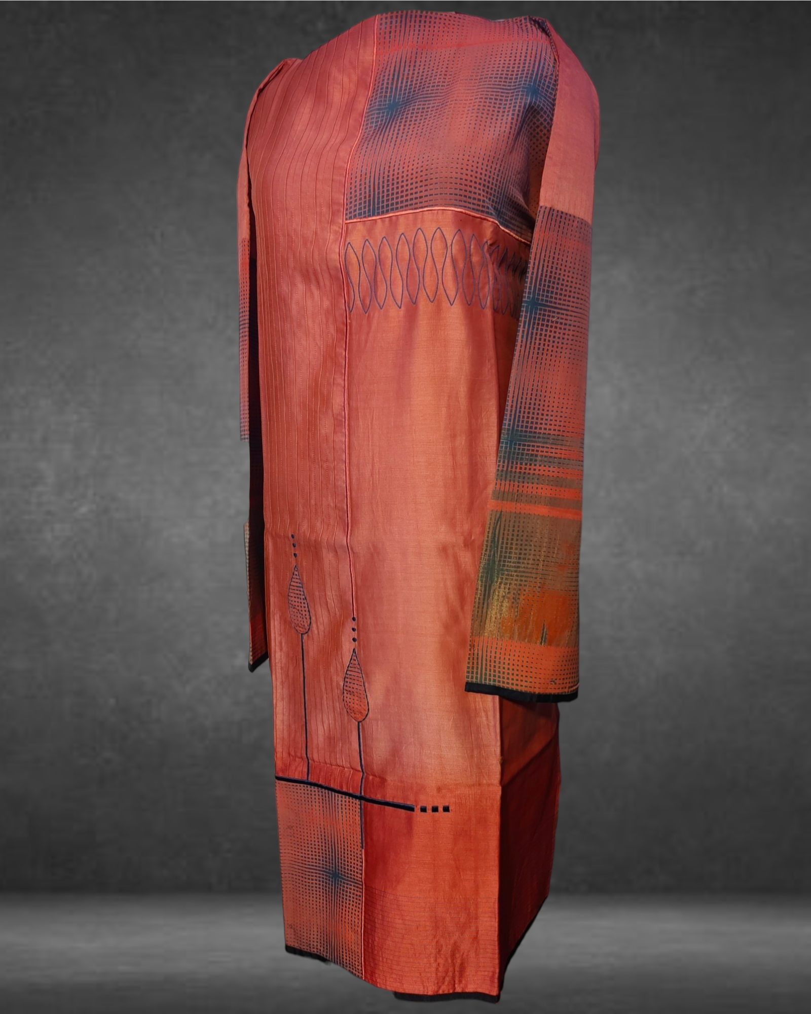 Semi Stitched Formal Chanderi kurta VISHAL KAPUR