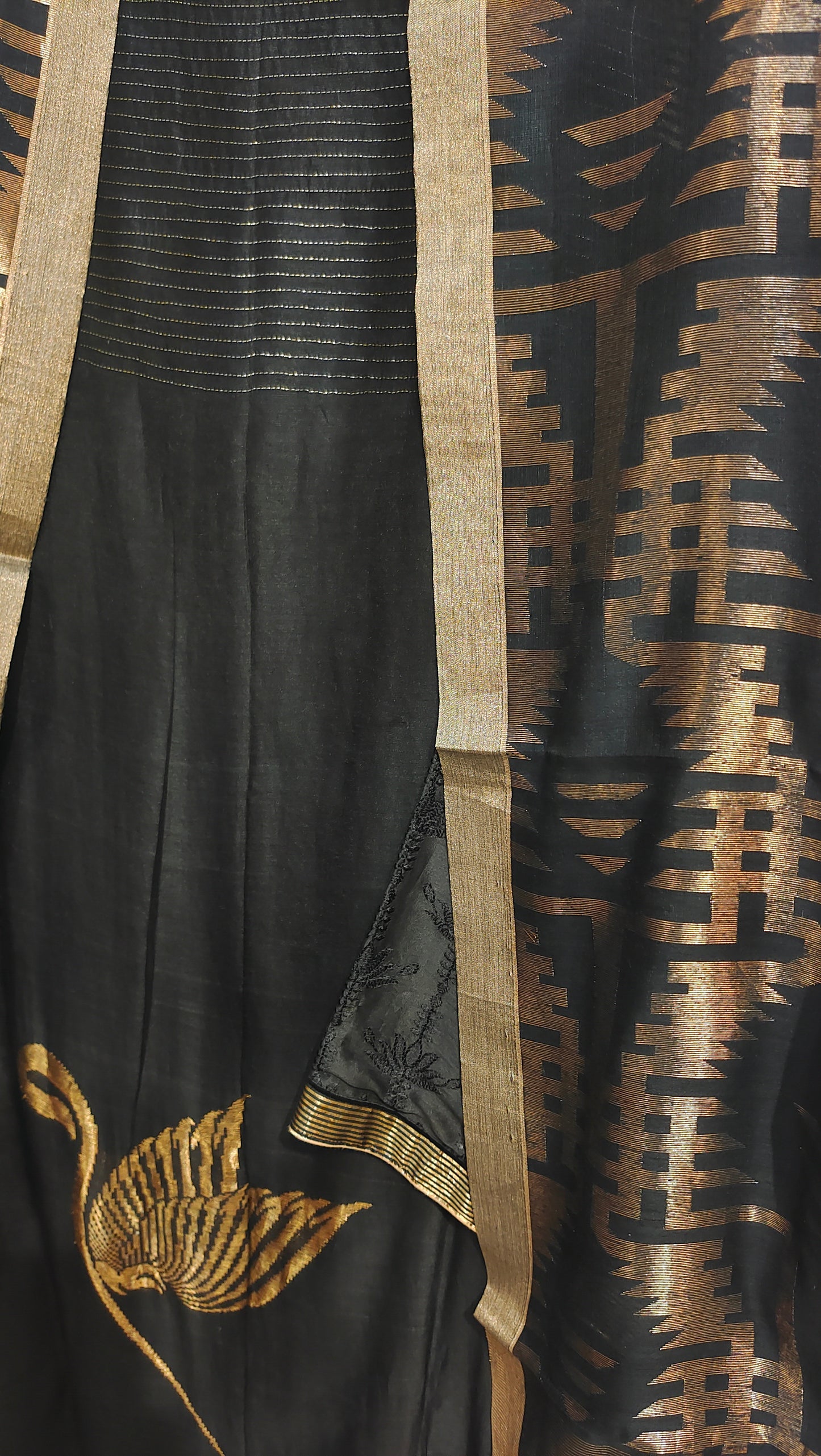 Semi Stitched Formal chanderi Suitset