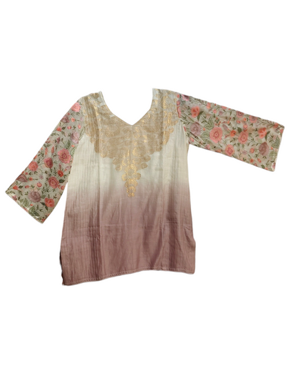 Formal chanderi Embroidered Indowestern set
