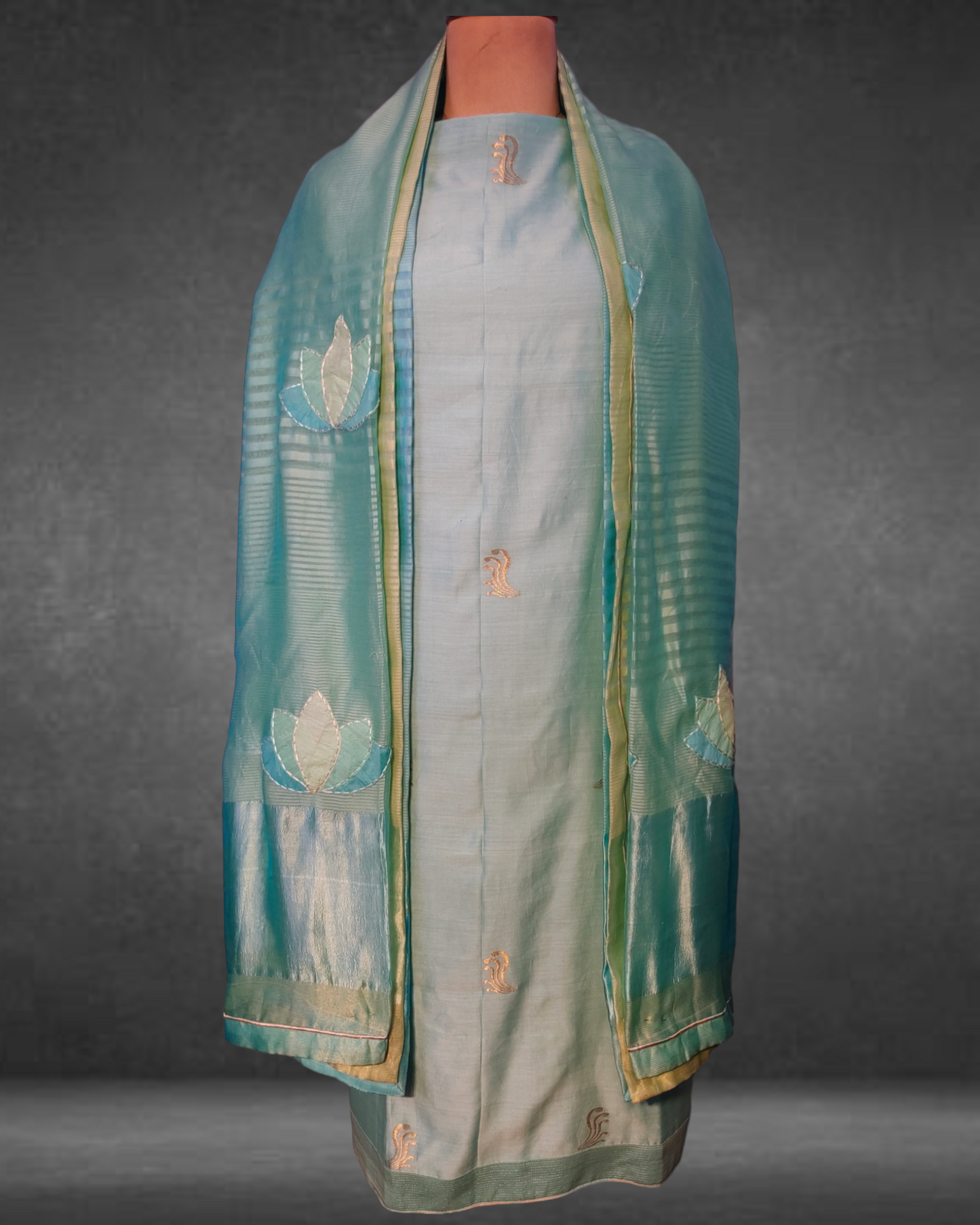 Semi Stitched Formal Chanderi suitset