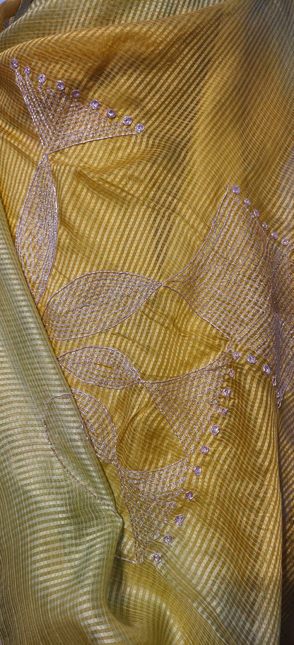 Semi Stitched Formal chanderi Suitset