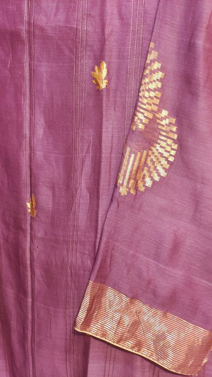Semi Stitched Chanderi Formal Suitset