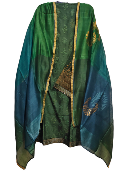 Semi Stitched Formal Chanderi Suitset