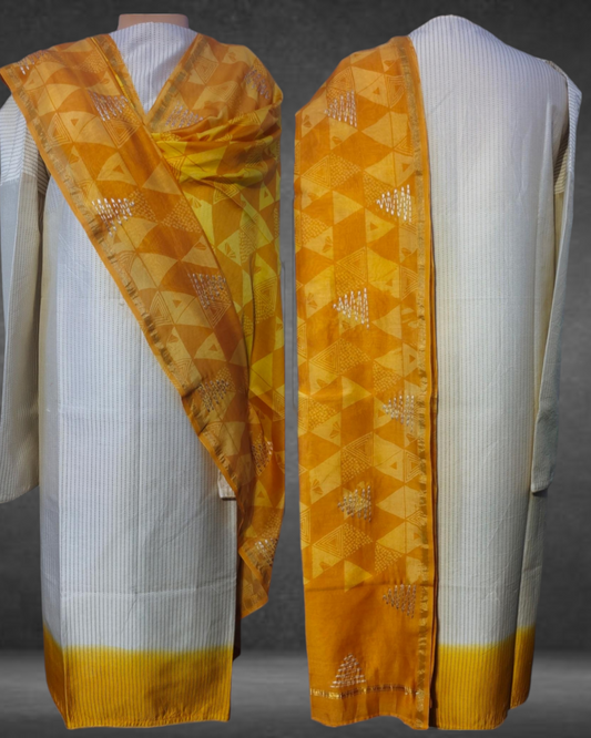 Semistitched Chanderi Casual Kurta VISHAL KAPUR