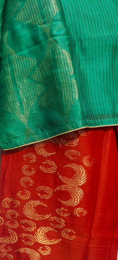 Indowestern chanderi formal coordset