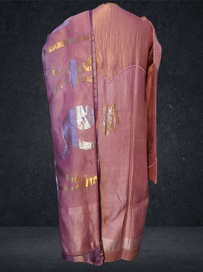 Semi Stitched Formal chanderi Suitset