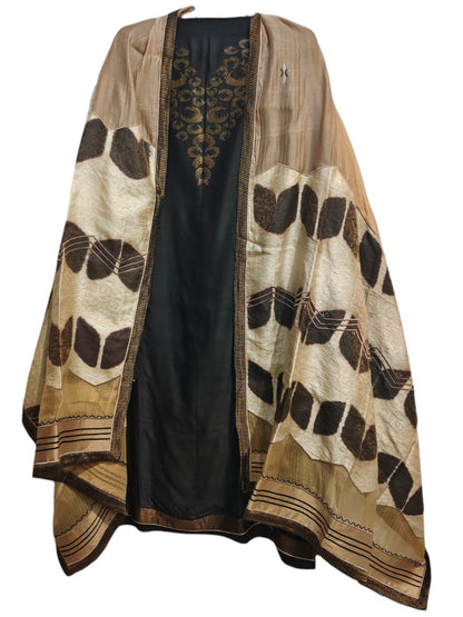 Semi Stitched Chanderi Formal Suitset